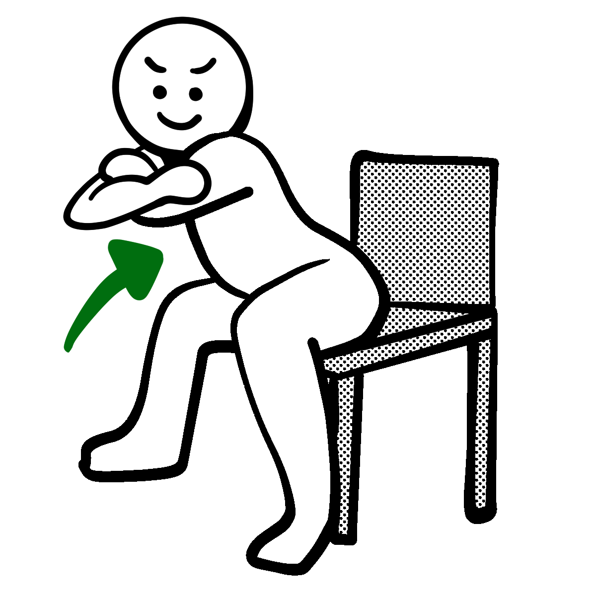 無料フリーイラスト素材 腹筋 背筋運動イラスト