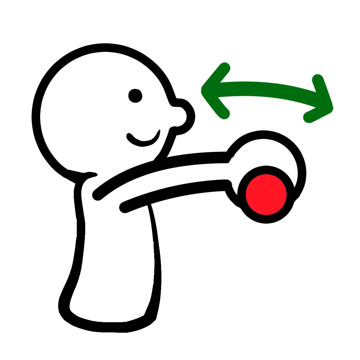 リハビリ 介護予防 自主トレに使える 棒体操のフリーイラスト素材